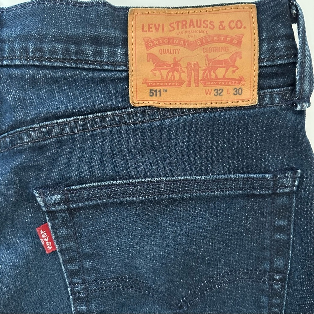 Levi's Men's Blue Straight Jeans - Picture 6 of 7